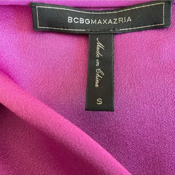 BCBGMaxAzria Magenta Lace-Up Blouse - Picture 4 of 5